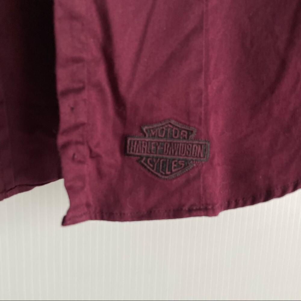 Harley Davidson Fitted Collared Button Down Shirt… - image 5